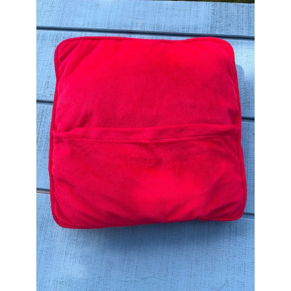 Sanrio Hello Kitty Red Square Plush Pillow Cushion with Back Pocket 12x12